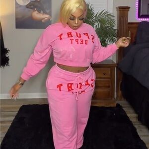Pink Women's Pants & Jumpsuit Set